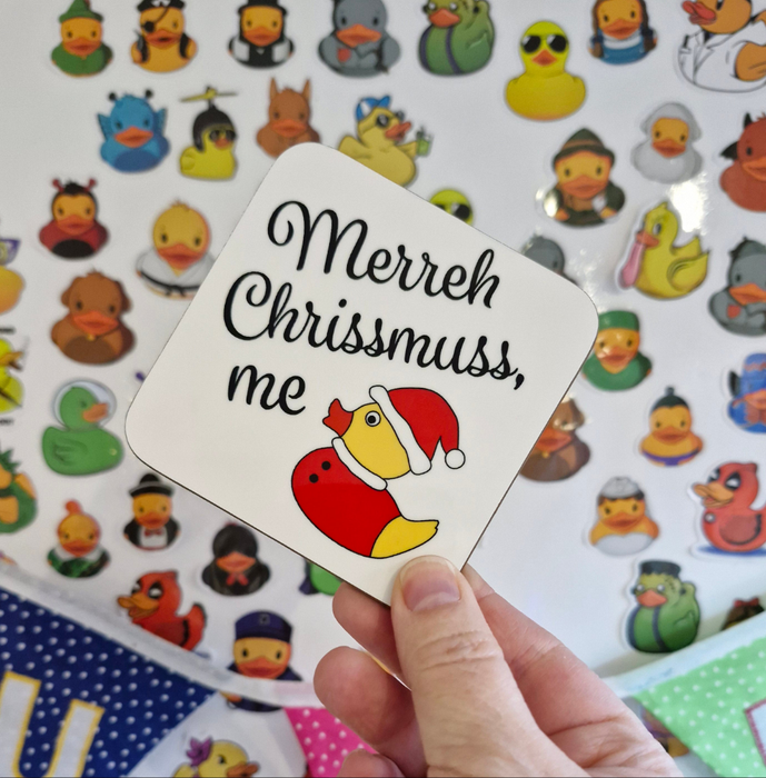 Merreh Chrissmuss, me duck! Coaster