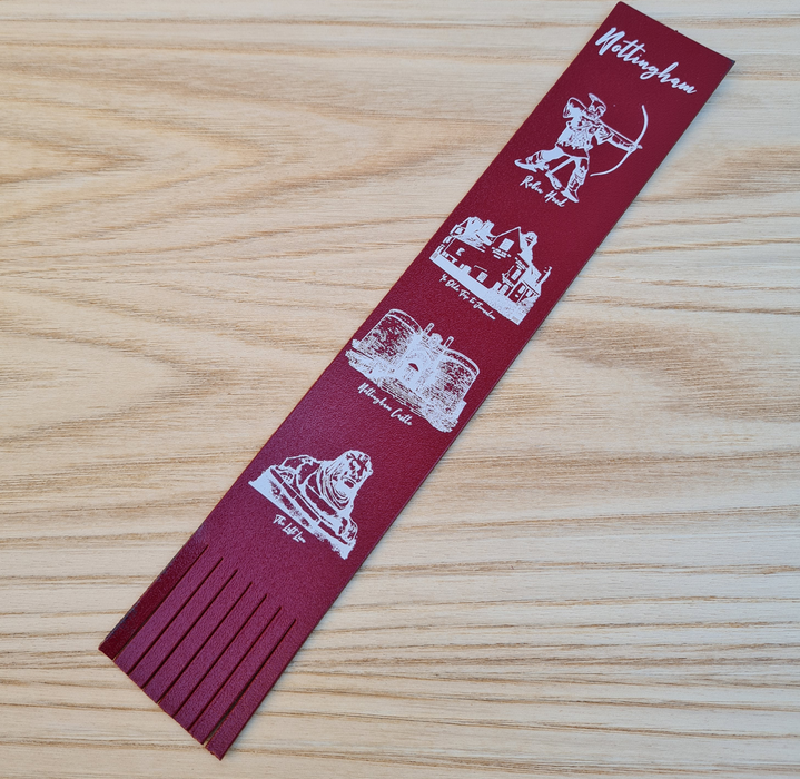 Leather Bookmarks - Nottingham city landmarks