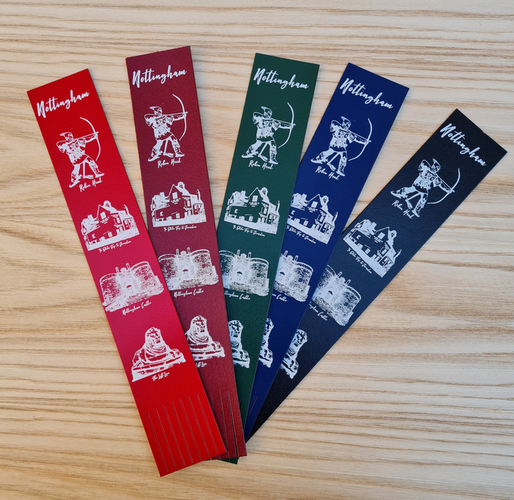 Leather Bookmarks - Nottingham city landmarks