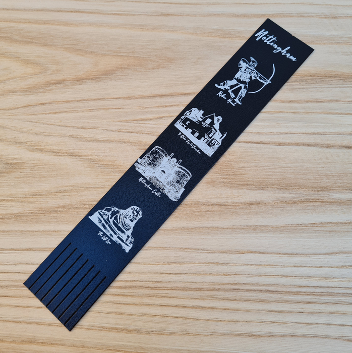 Leather Bookmarks - Nottingham city landmarks