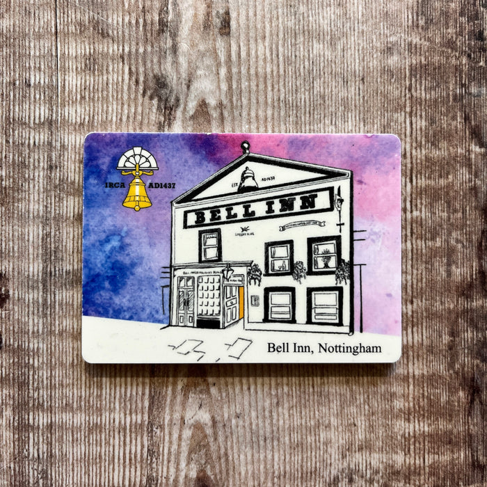 The Bell Inn acrylic fridge magnet rectangle landscape