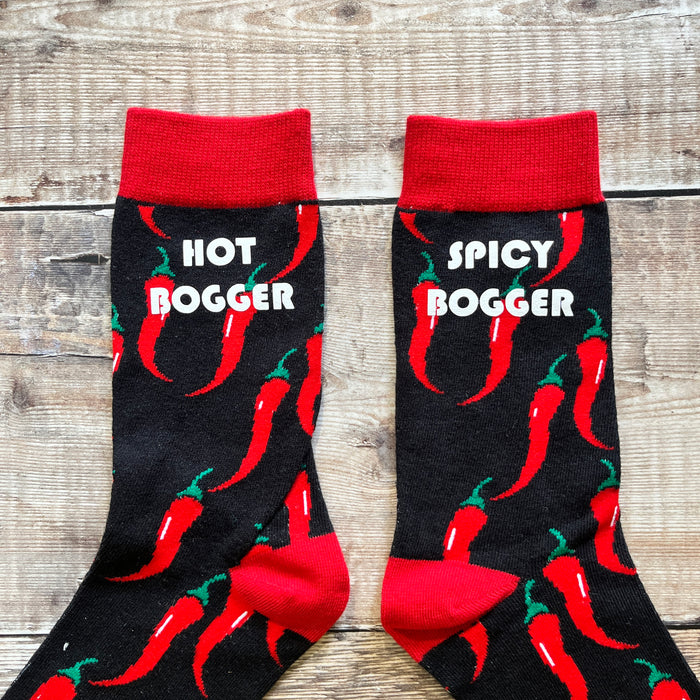 Hot and spicy bogger chilli pepper socks