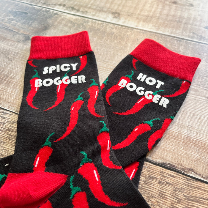 Hot and spicy bogger chilli pepper socks