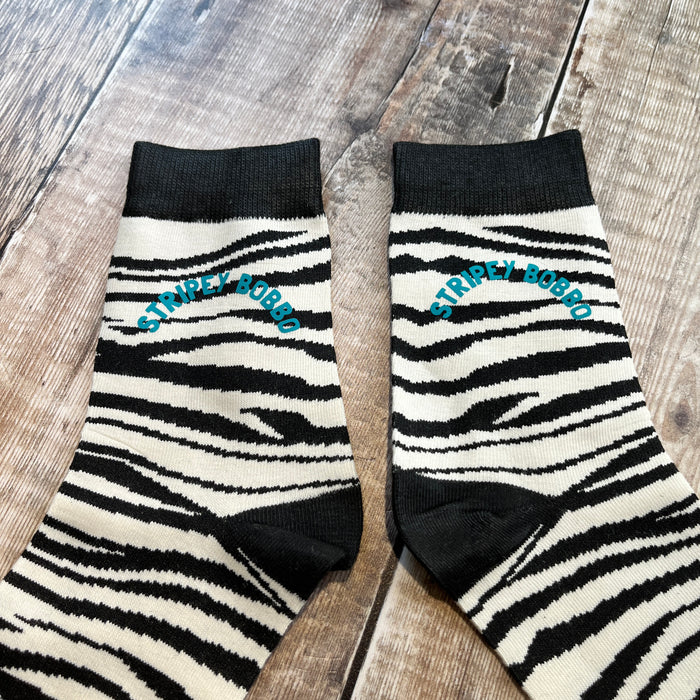 Stripey Bobbo Zebra Socks